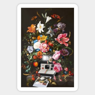 Floral instant photo Magnet